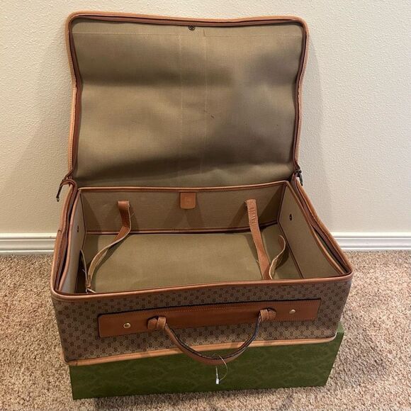 Gucci Vintage Micro GG Monogram Sherry Line Suitcase Luggage with free box - Picture 5 of 16